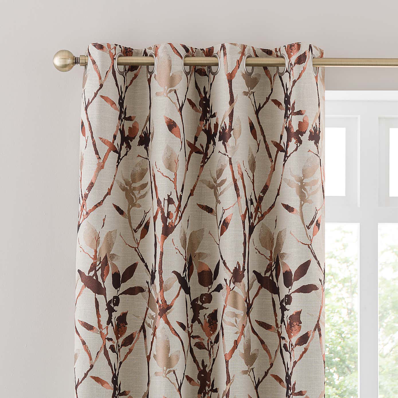 Zen Jacquard Eyelet Curtains