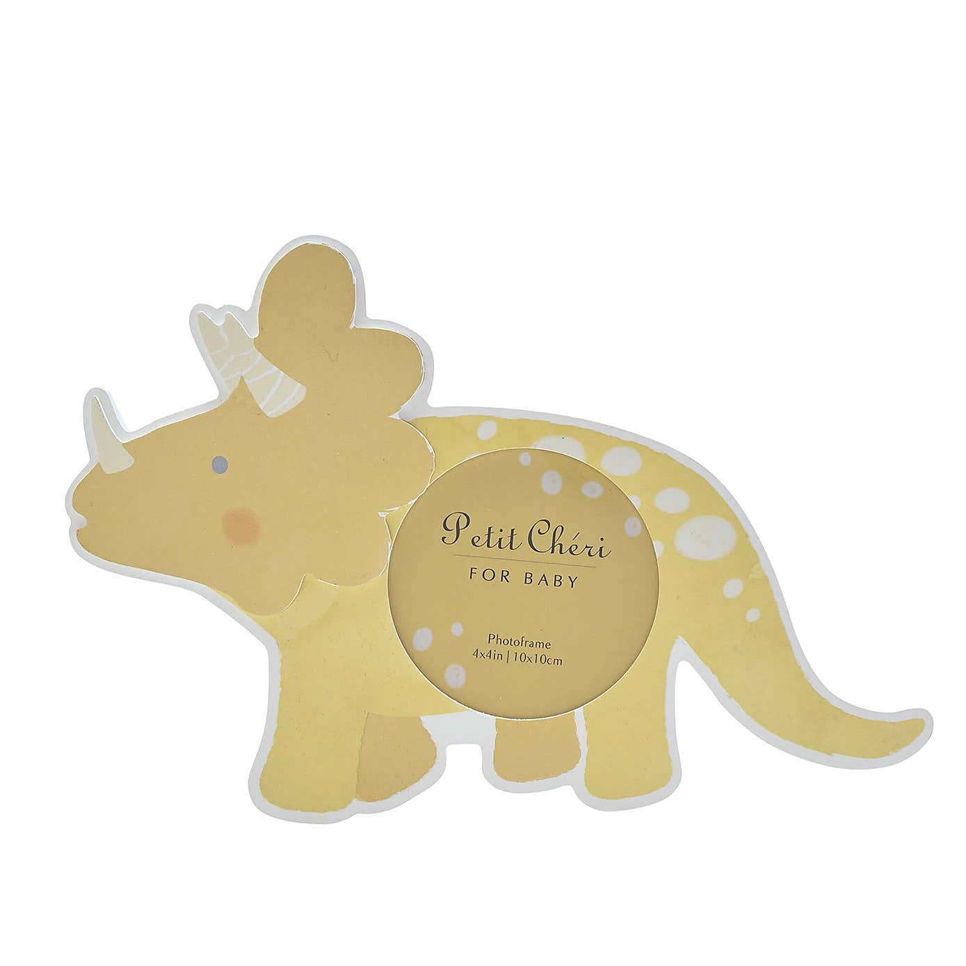 Petit Cheri Yellow Triceratops Photo Frame