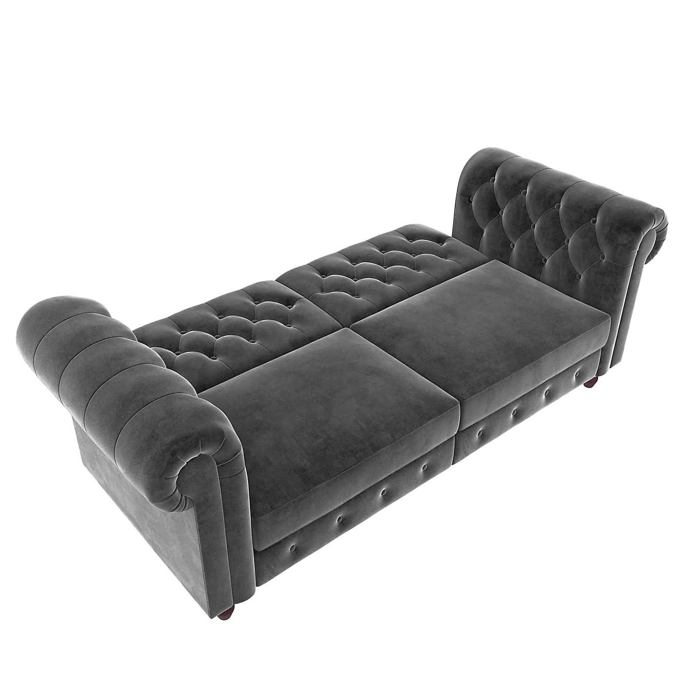 Felix Velvet Chesterfield Double Sofa Bed