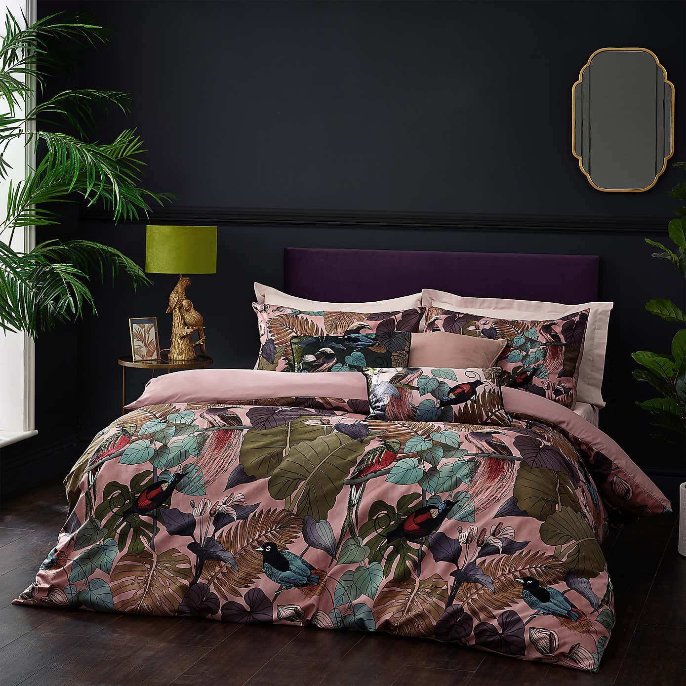 Wylder Moriyo Velvet Duvet Cover & Pillowcase Set, Blush
