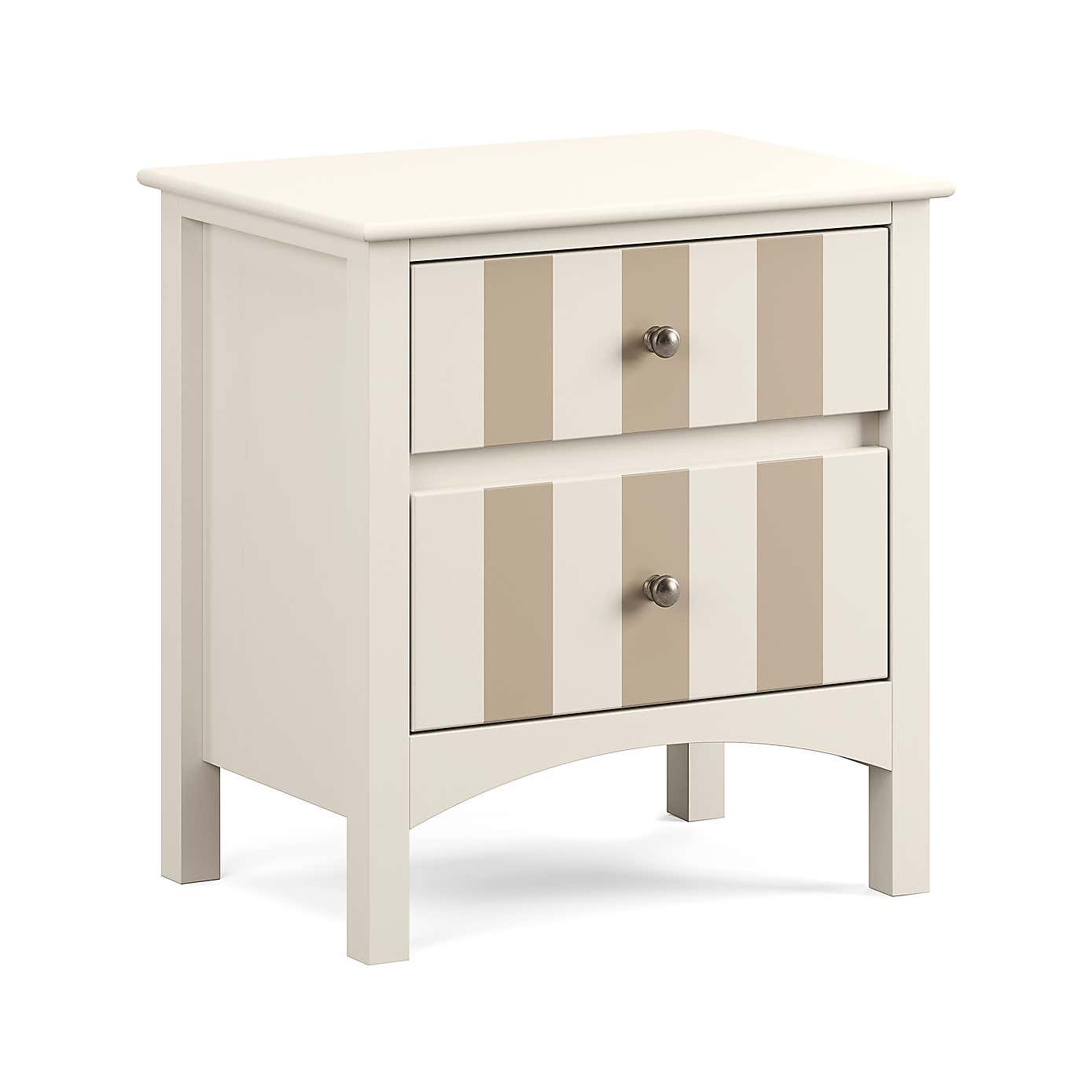Beatrice Wide 2 Drawer Bedside Table