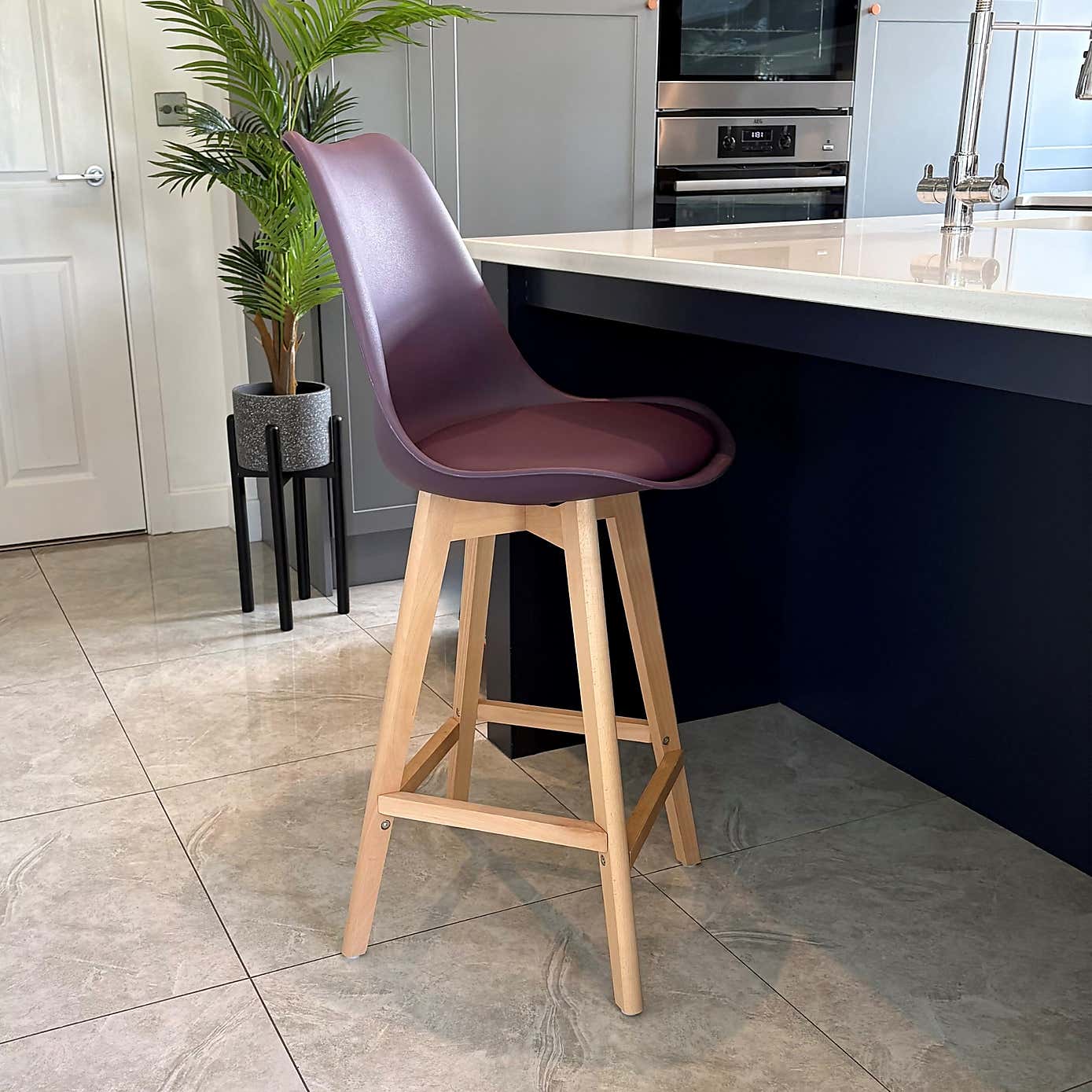 Fusion Living Soho Plastic Bar Stool