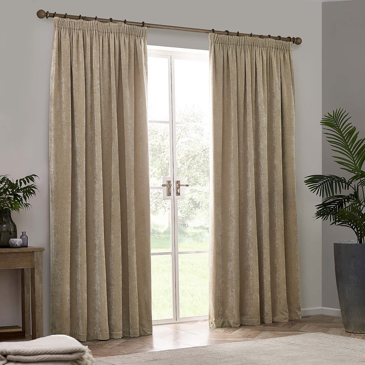 Yard Heavy Chenille Pencil Pleat Curtains