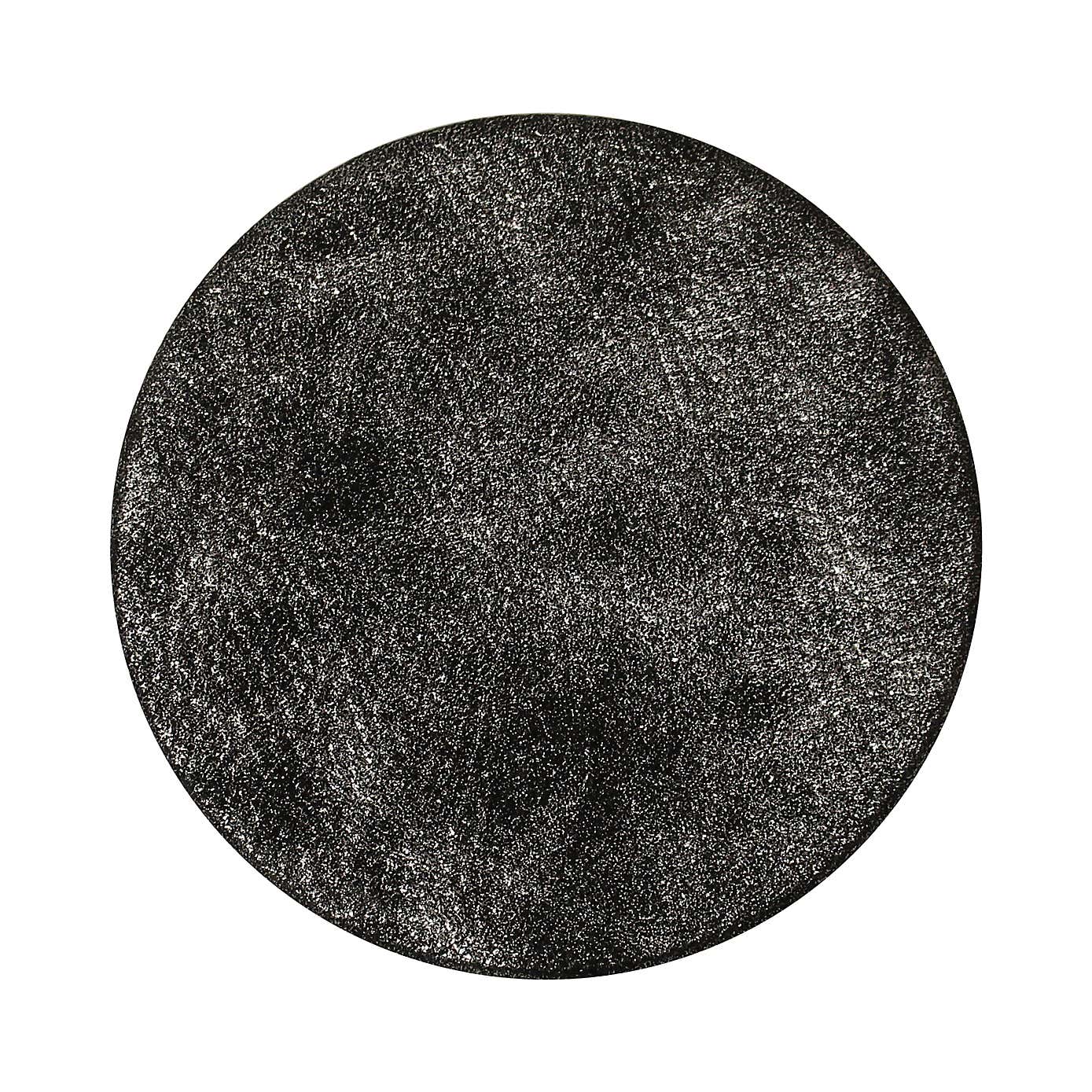 Set of 4 Black Sparkle Faux Leather Coasters