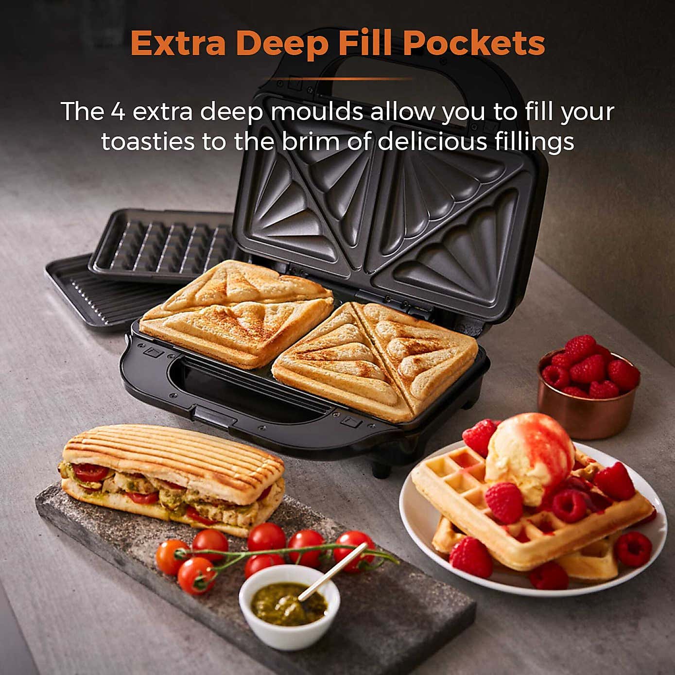 Tower 3 in1 Deep Fill Sandwich Maker