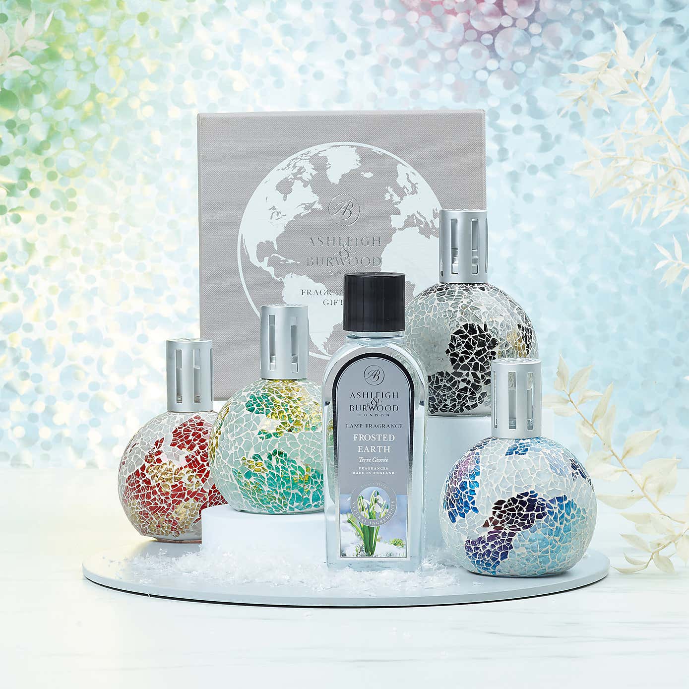 Mineral Earth Fragrance Lamp with Frosted Earth Fragrance Gift Set