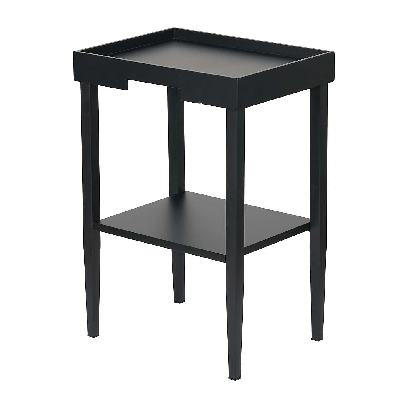 Marnie Side Table, Black Wood