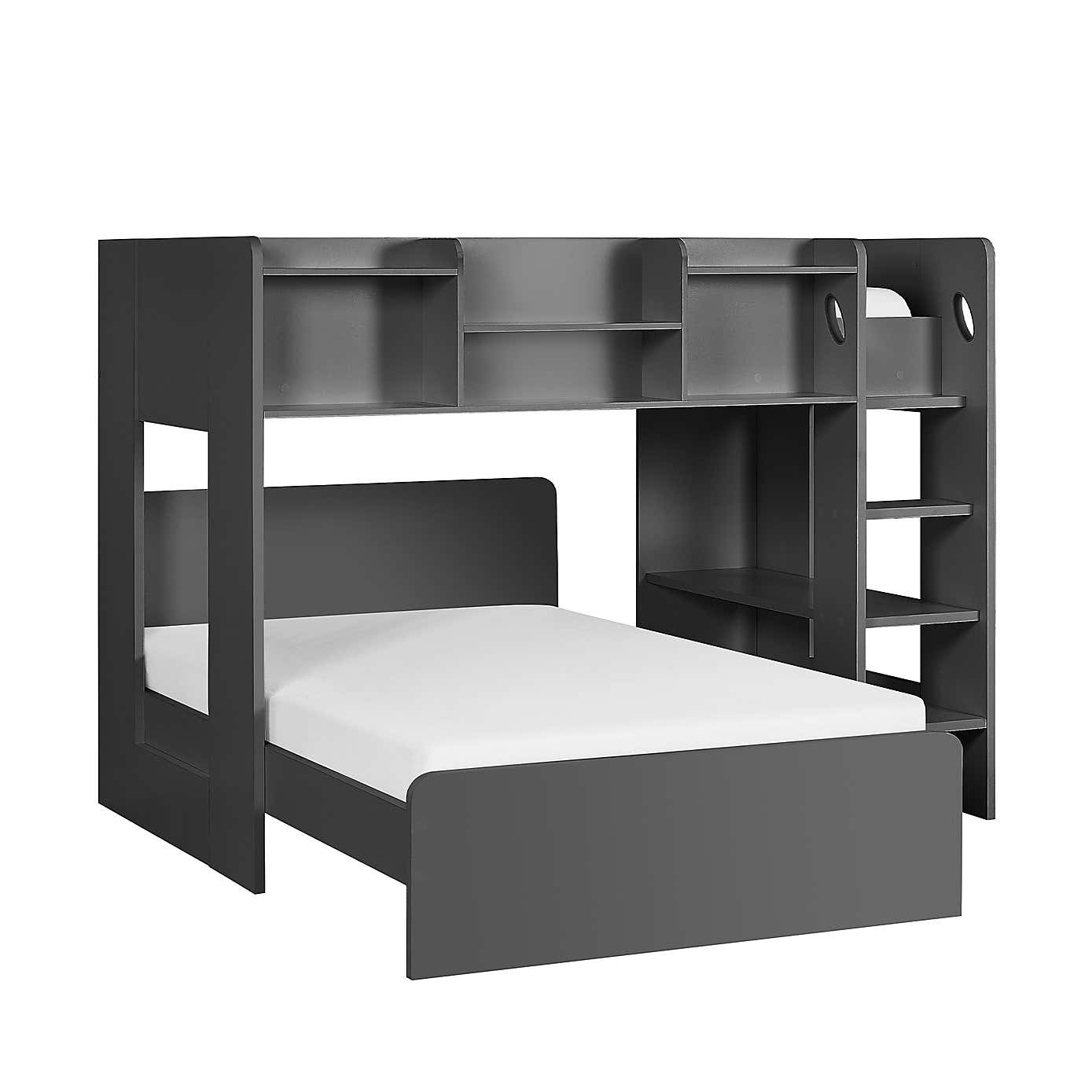 Owen Midsleeper Bed Frame with Underbed Trundle