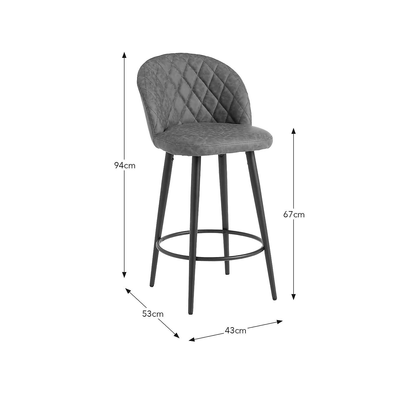 Astrid Bar Stool, Faux Leather
