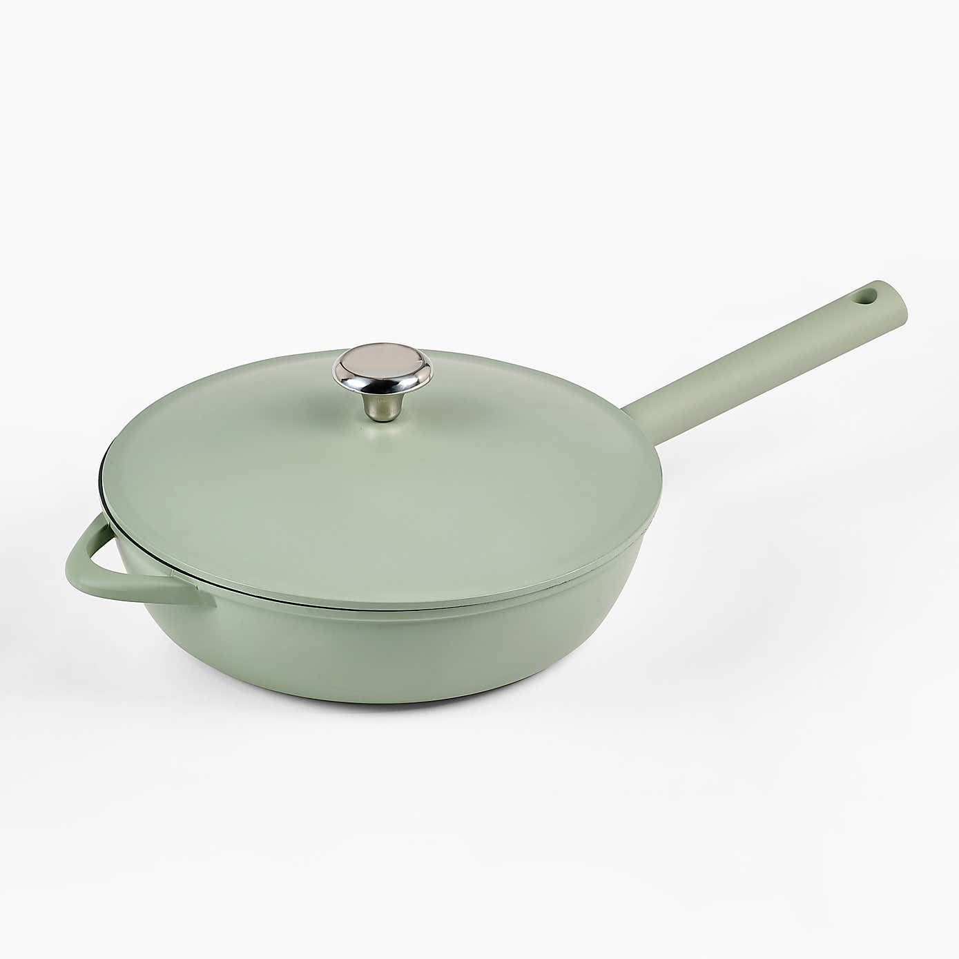 Cast Aluminium Deep Fry Pan 28cm With Lid Green