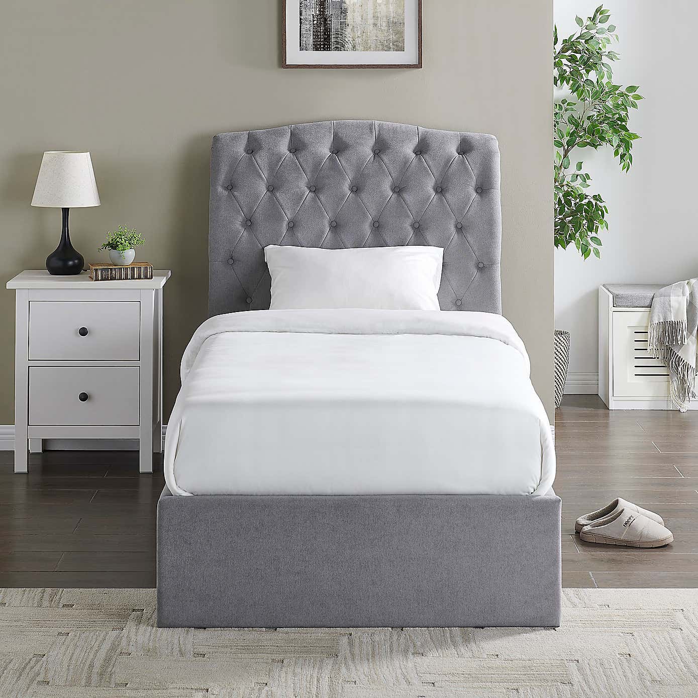Rosa Storage Bed Charcoal