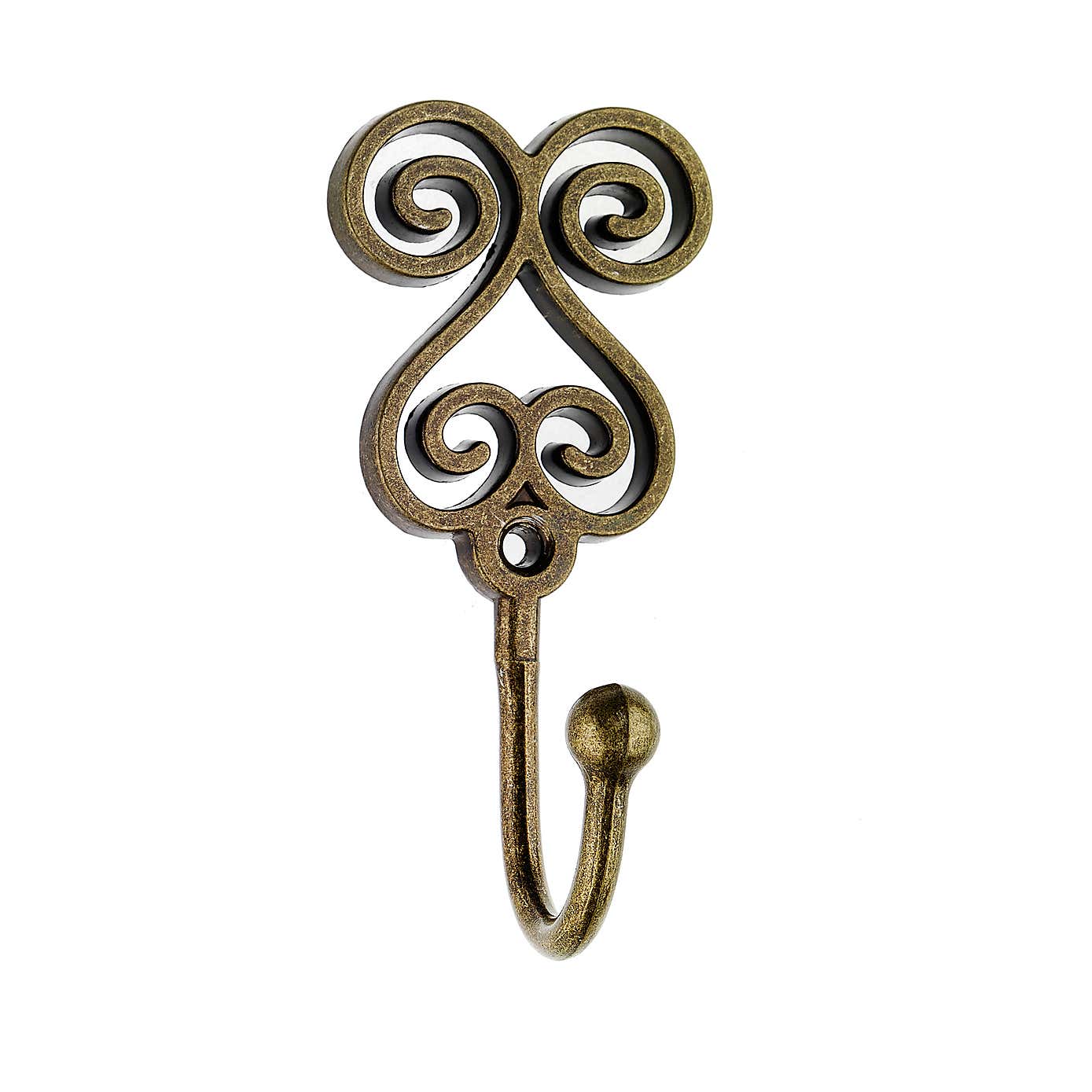 Swirl Curtain Tieback Hooks
