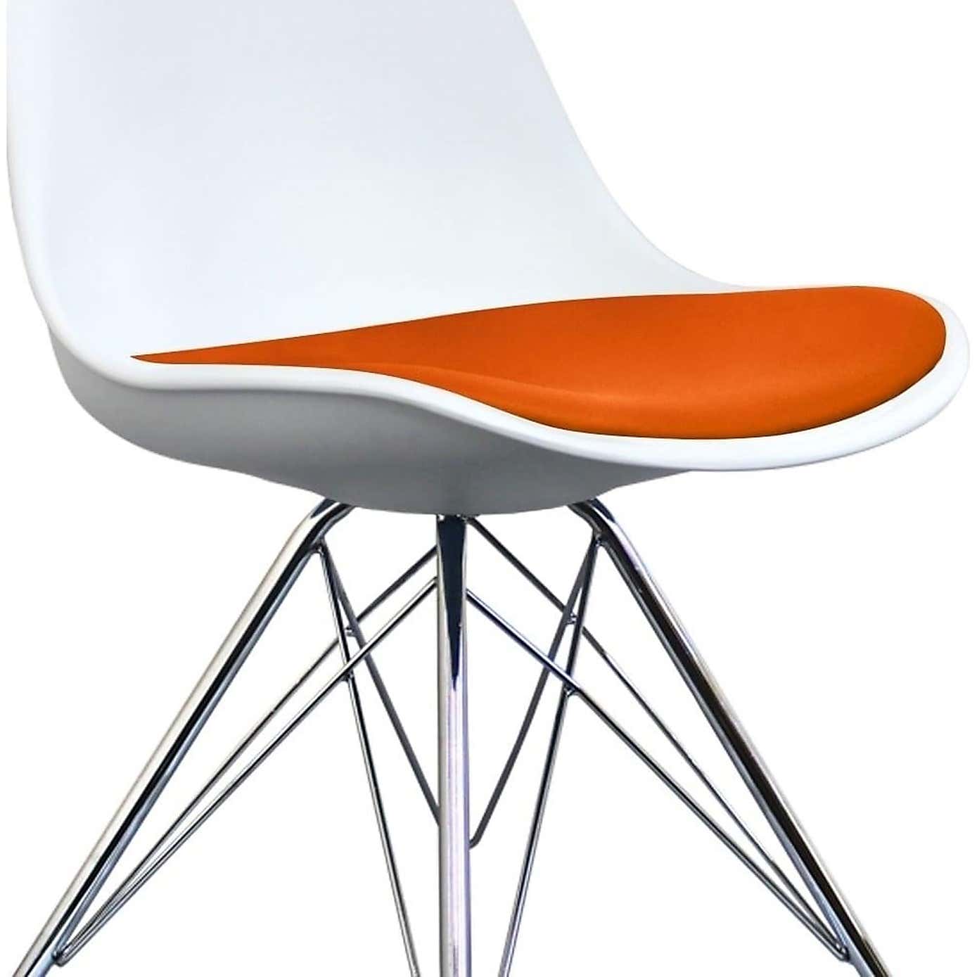 Fusion Living Soho White Plastic Dining Chair