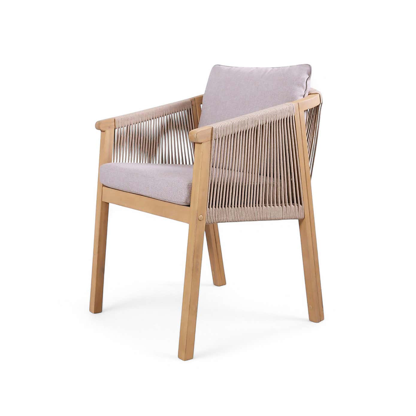 A.Mir Roma 6 Seater Outdoor Dining Set with Black Granite Insert