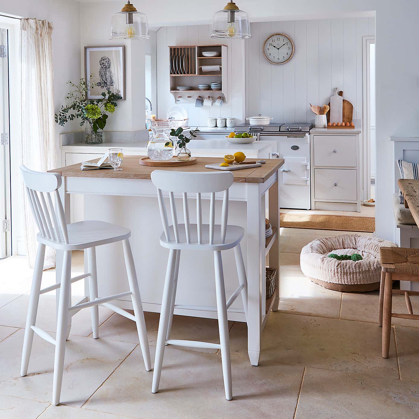 Churchgate Kitchen Wall Storage Unit with Plate Rack and Kitchen Roll Holder