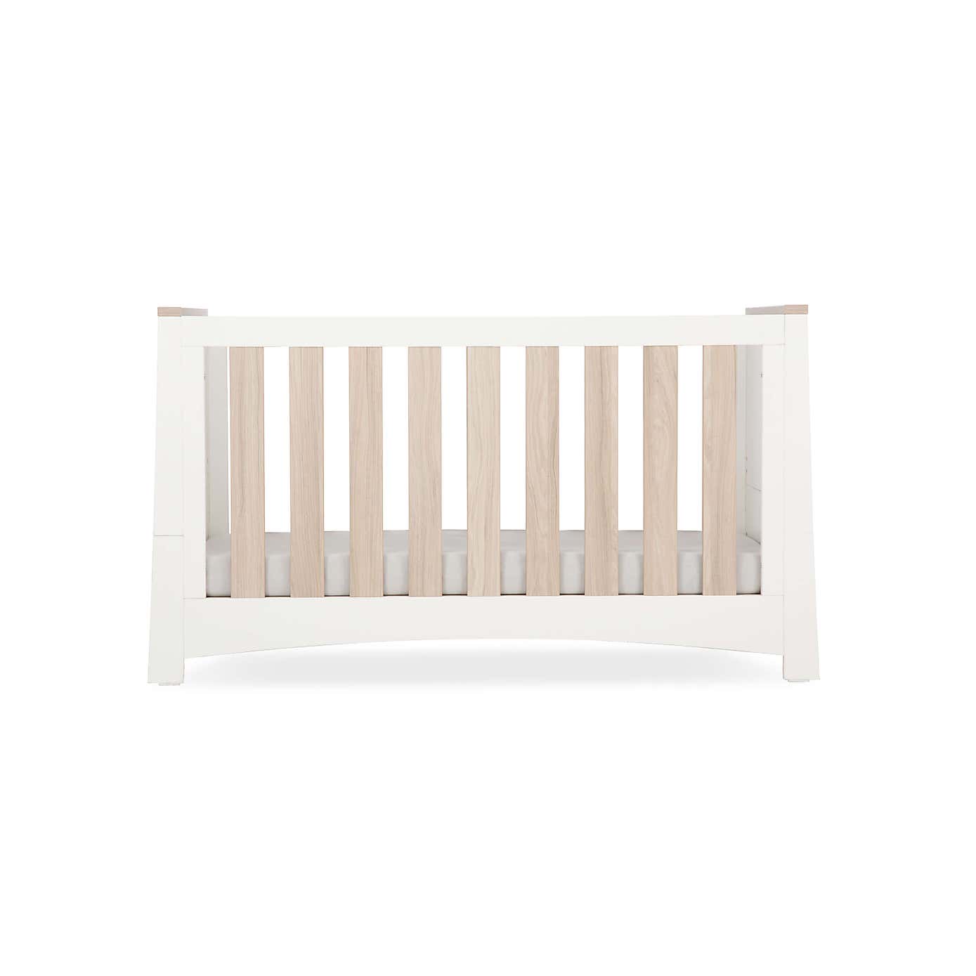 CuddleCo Ada Cot Bed, White Ash