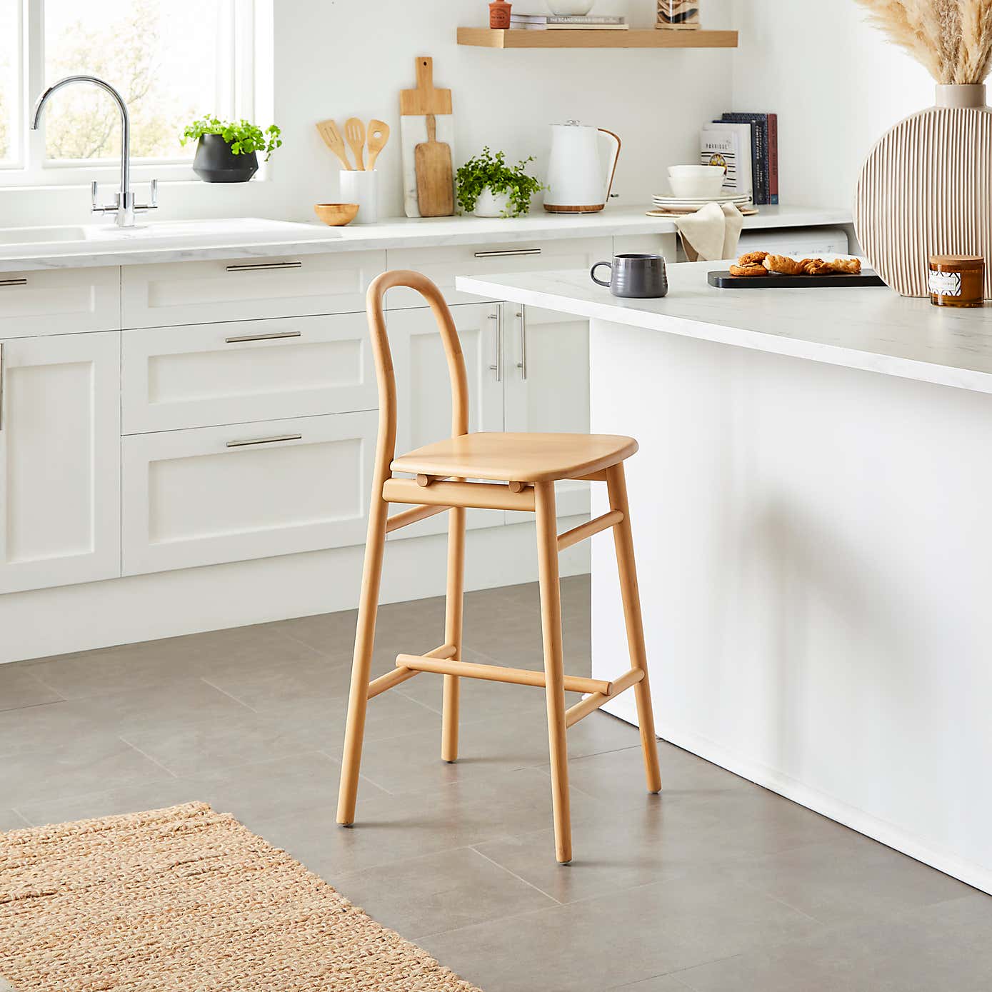 Frances Counter Height Bar Stool, Oak