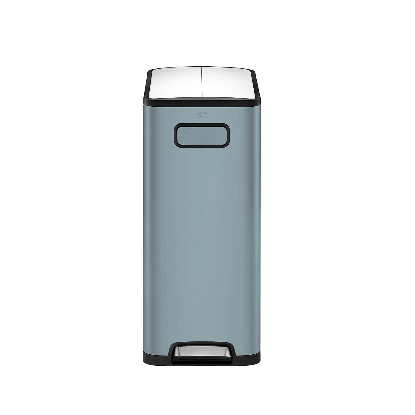 EKO Ecofly 20/20L Titanium Blue Steel Recycling Bin