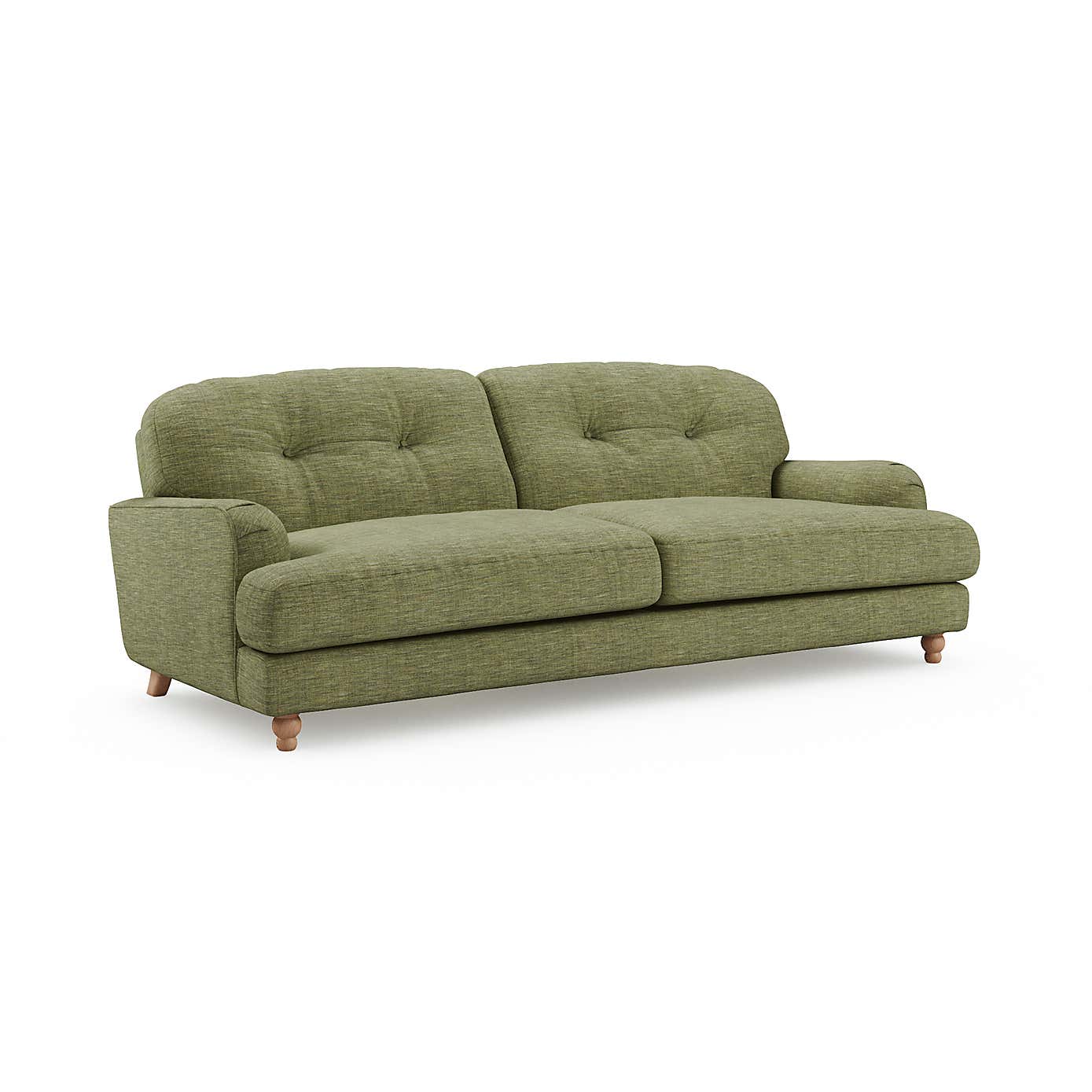 Martha Slub Faux Linen 4 Seater Sofa
