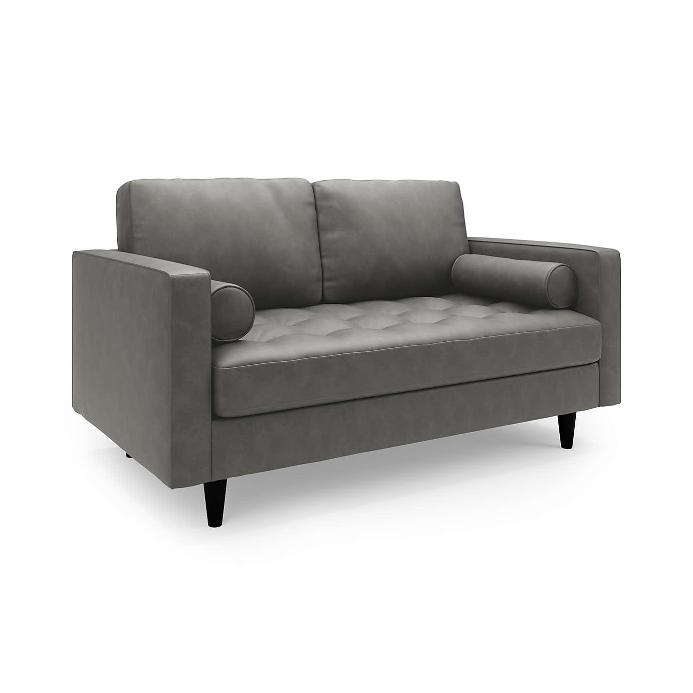 Zoe Distressed Faux Leather 2 Seater Sofa