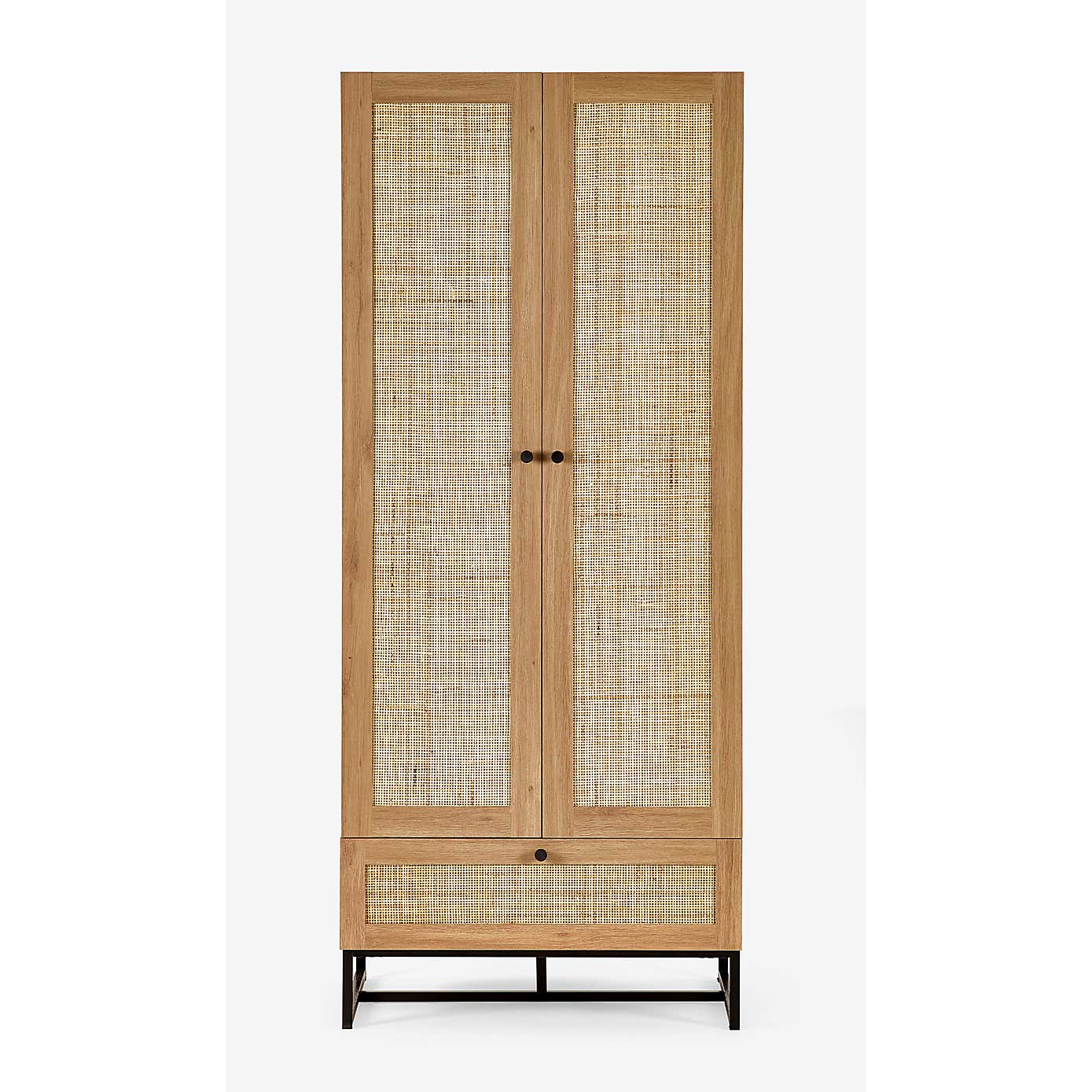 Hollis Double 1 Drawer Wardrobe, Oak