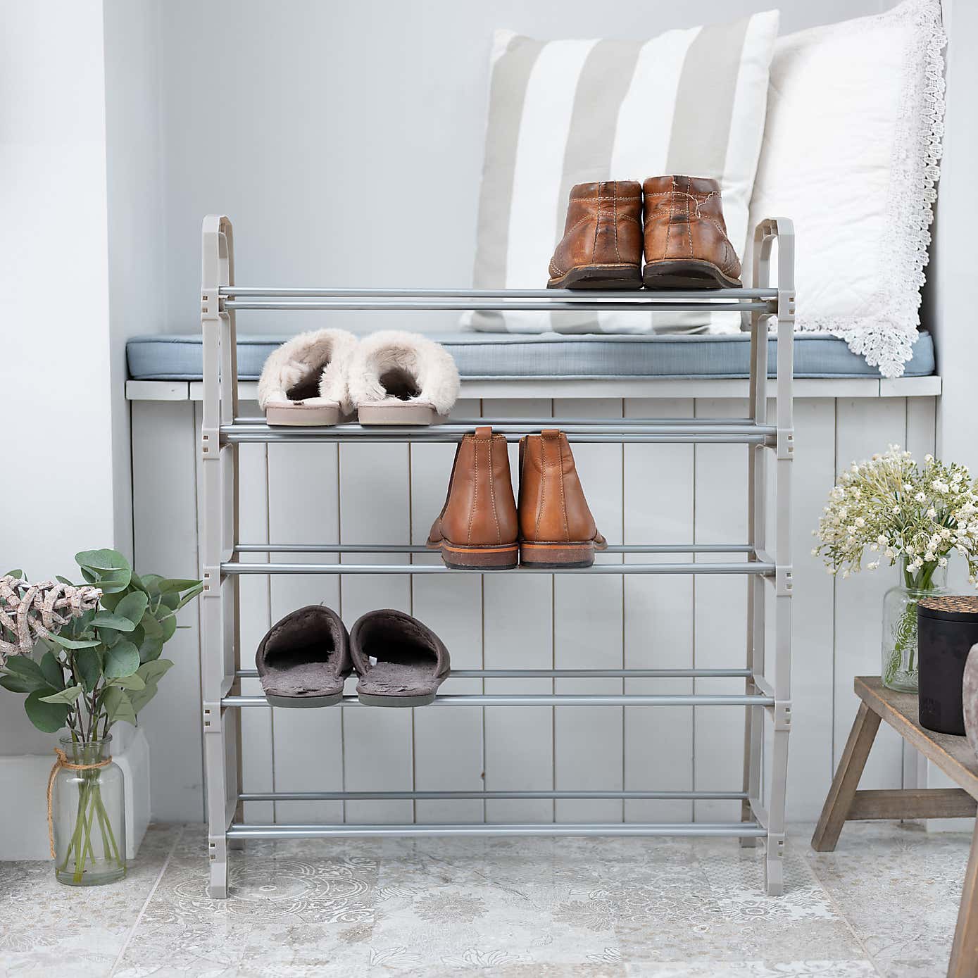 Addis Metallic 5 Tier Shoe Rack