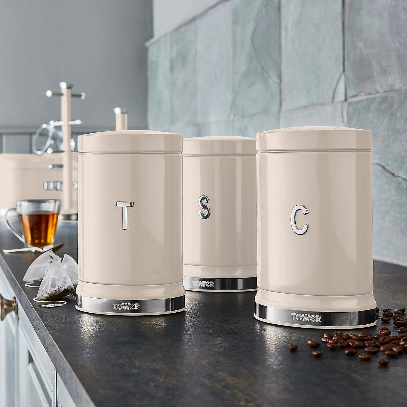 Tower Set of 3 Belle Canisters