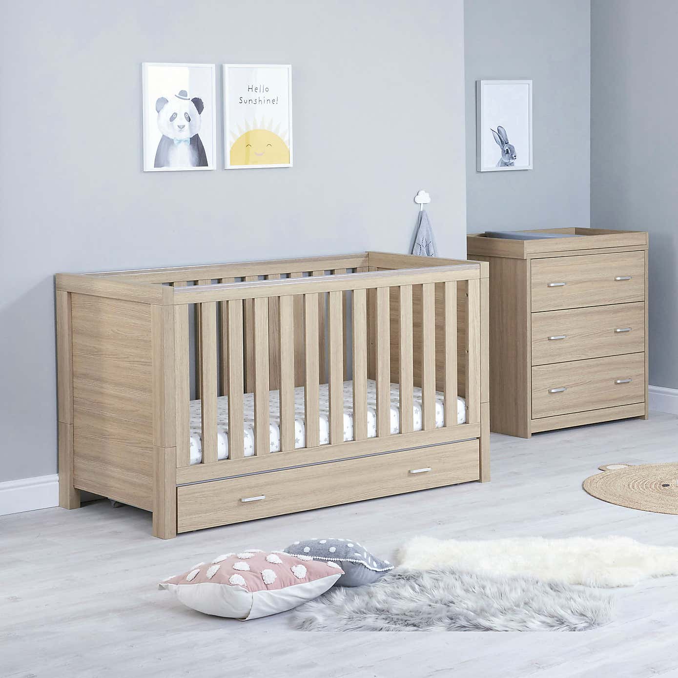 Babymore Luno 2 Piece Nursery Furniture Set