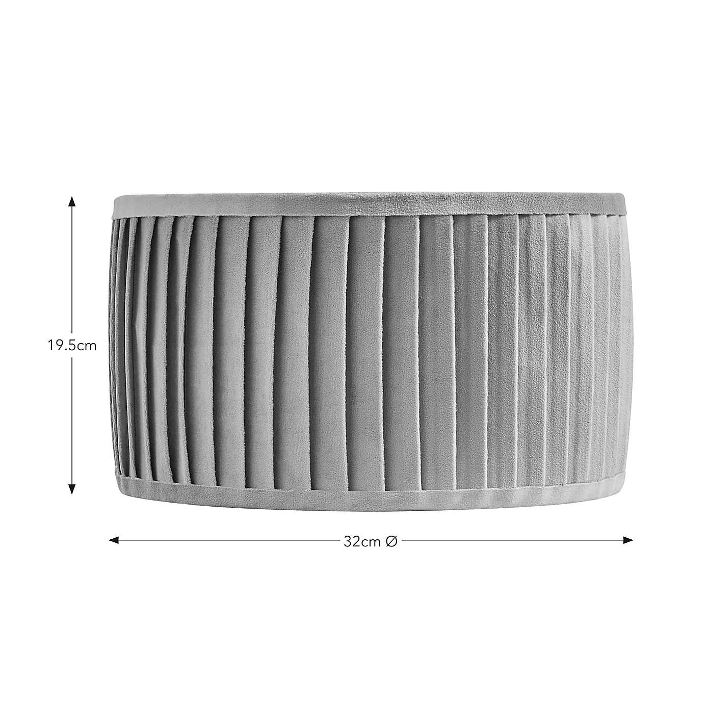 Sawyer Pleated Velvet Drum Lamp Shade