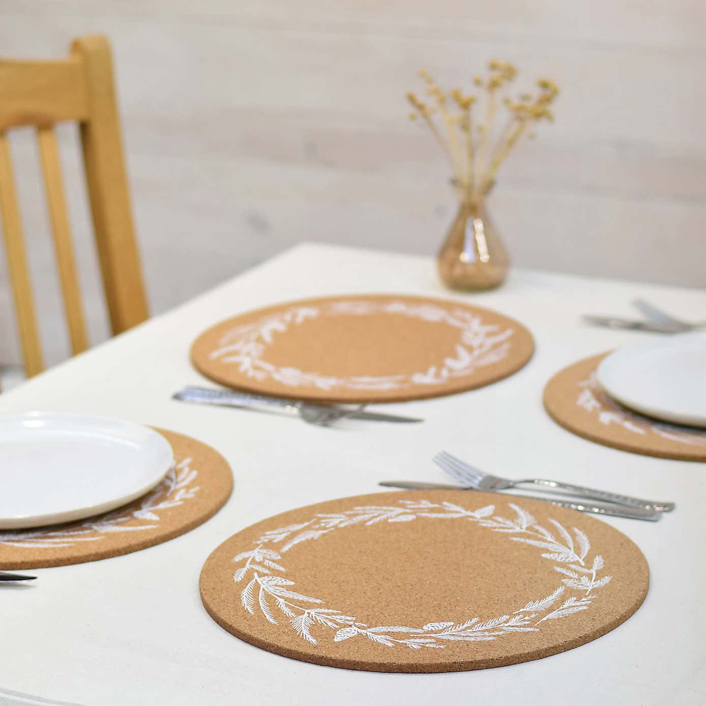 Pack of 4 printed Cork Placemats