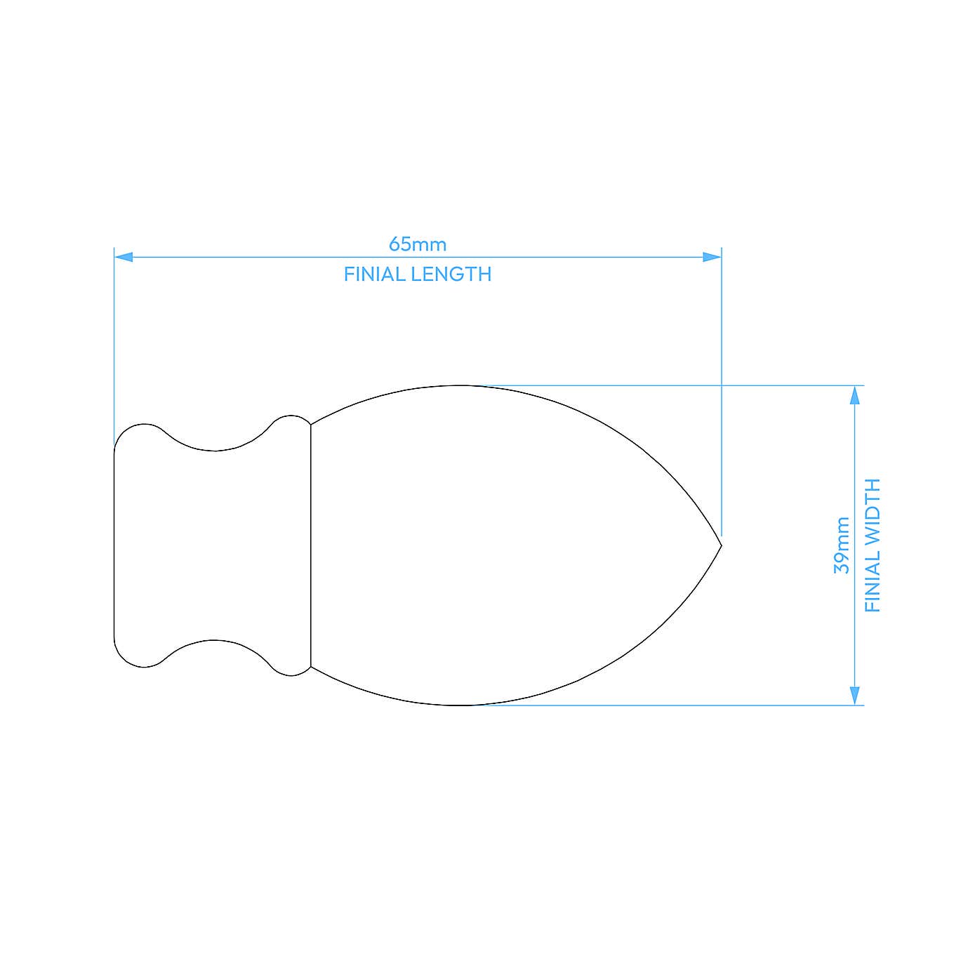 Teardrop Extendable Metal Curtain Pole