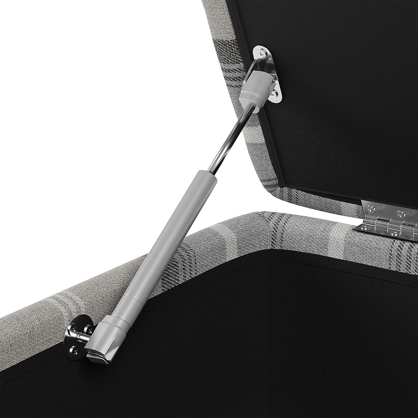 Oswald Check Storage Footstool Tapered Leg