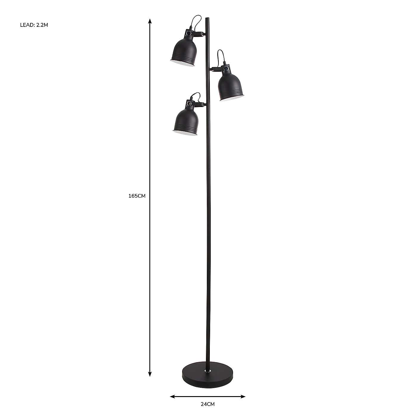 Issac 3 Light Floor Lamp