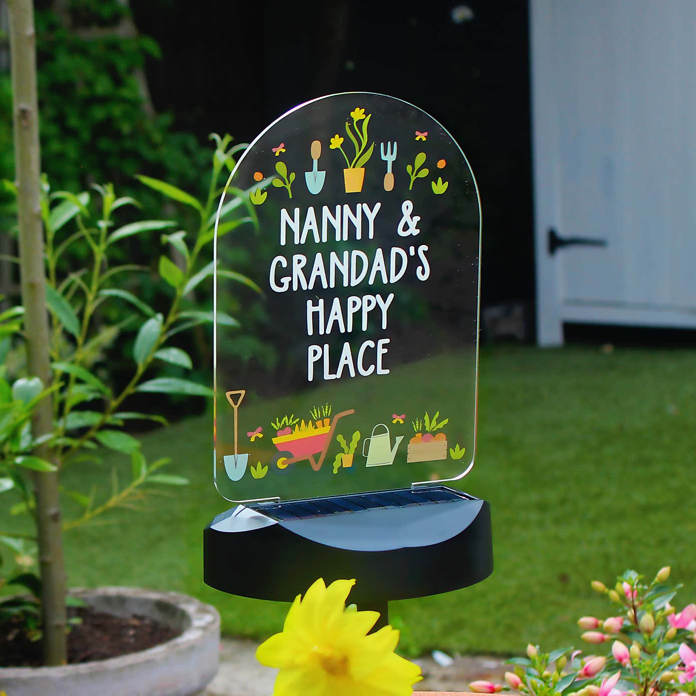 Personalised Vegetable Patch Outdoor Solar LED Light