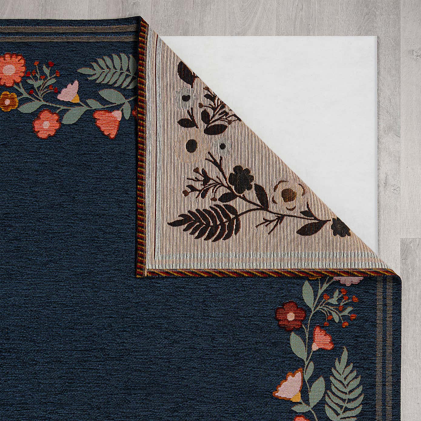 Camellia Floral Border Rug