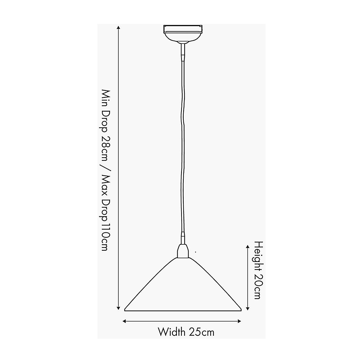 Canton Cone Pendant, Matt Black