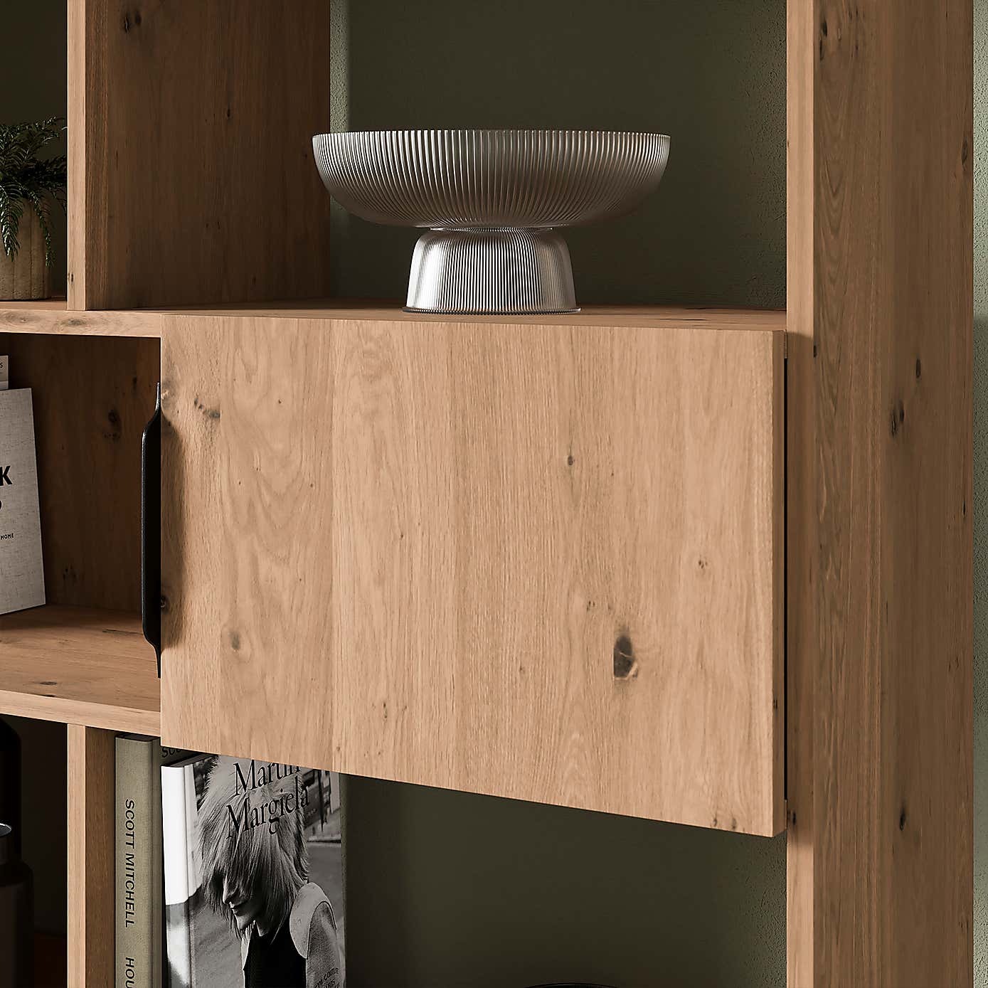 Reynolds Shelving Unit, Rustic Oak Effect  