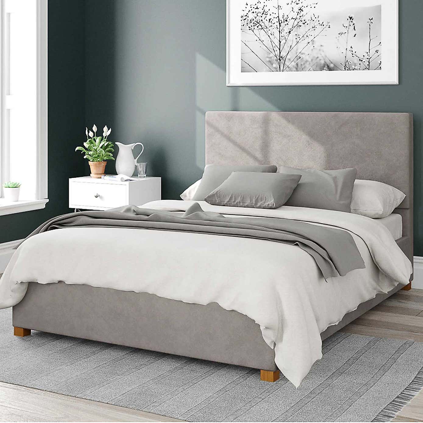 Garland Plush Velvet Ottoman Bed