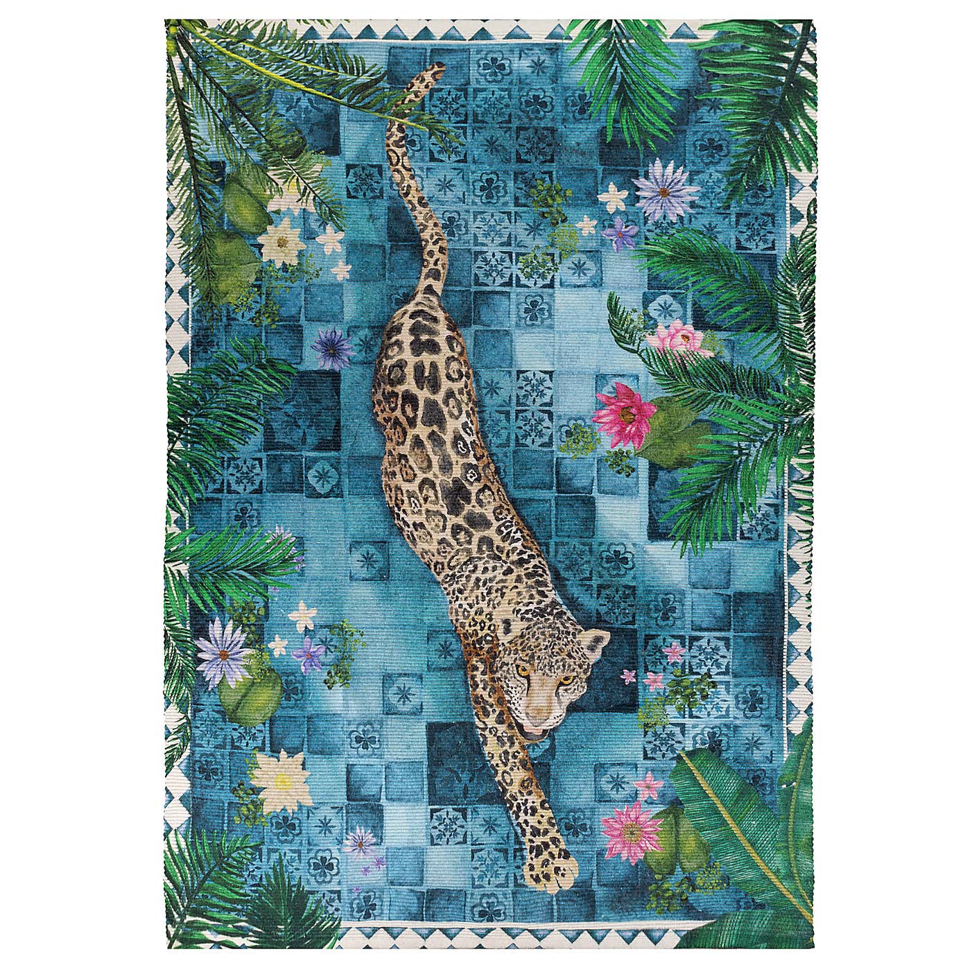 Paoletti Majorelle Leopard Indoor Outdoor Rug
