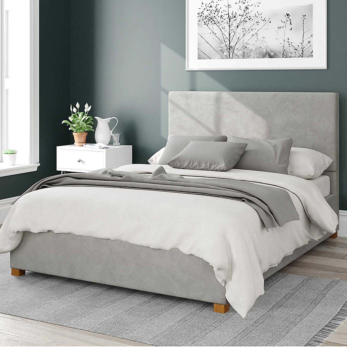 Garland Plush Velvet Ottoman Bed