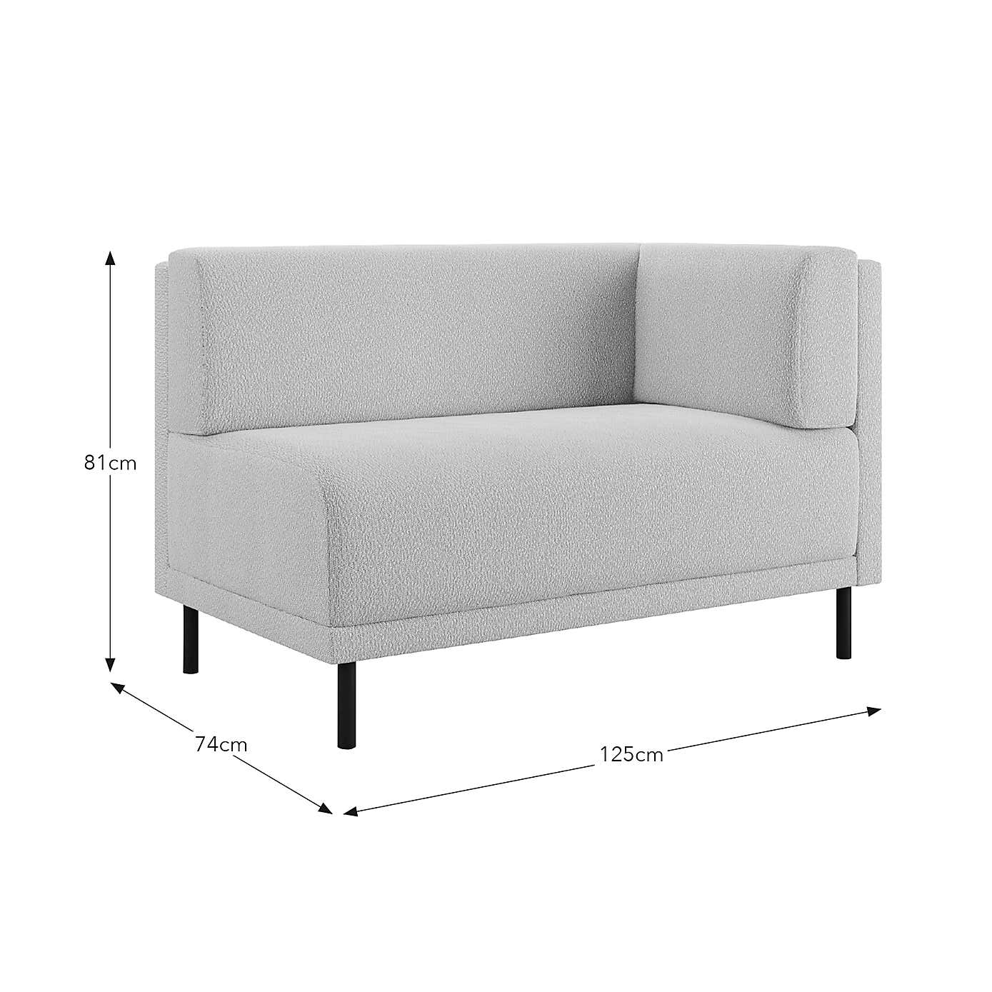 Mae Corner Dining Bench, Boucle