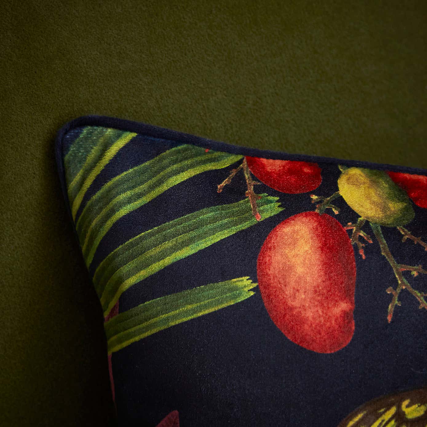 NHM Tropical Treasures Navy Cushion
