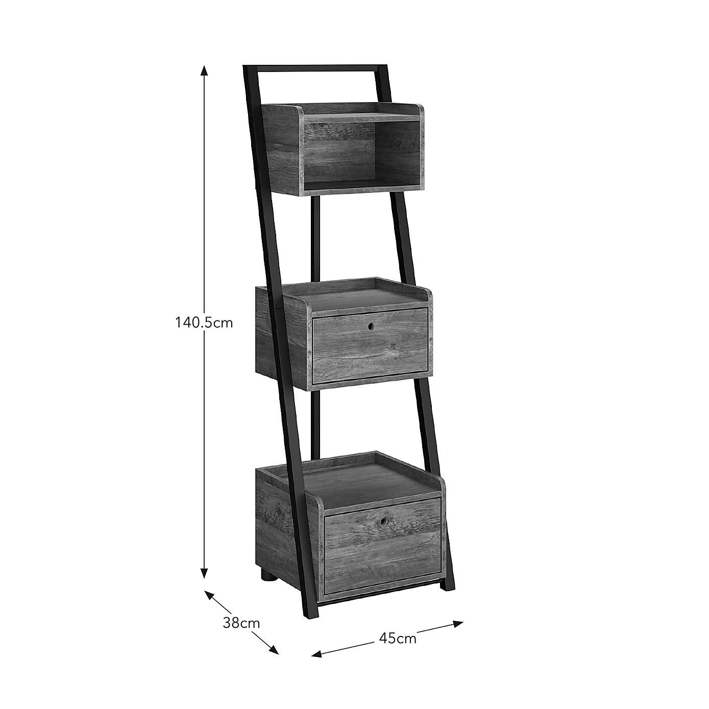 Fulton Bathroom Ladder Shelf, Pine Effect