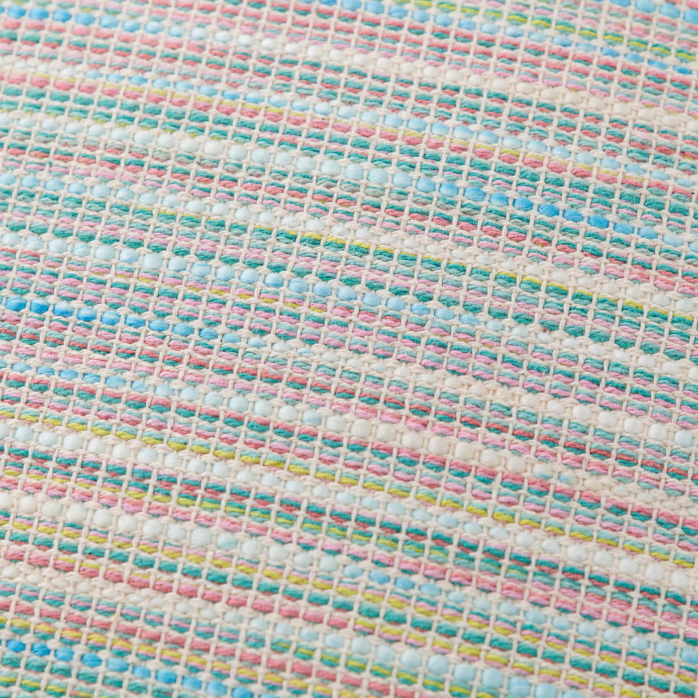 Ava Flat Weave Cotton Square Cushion