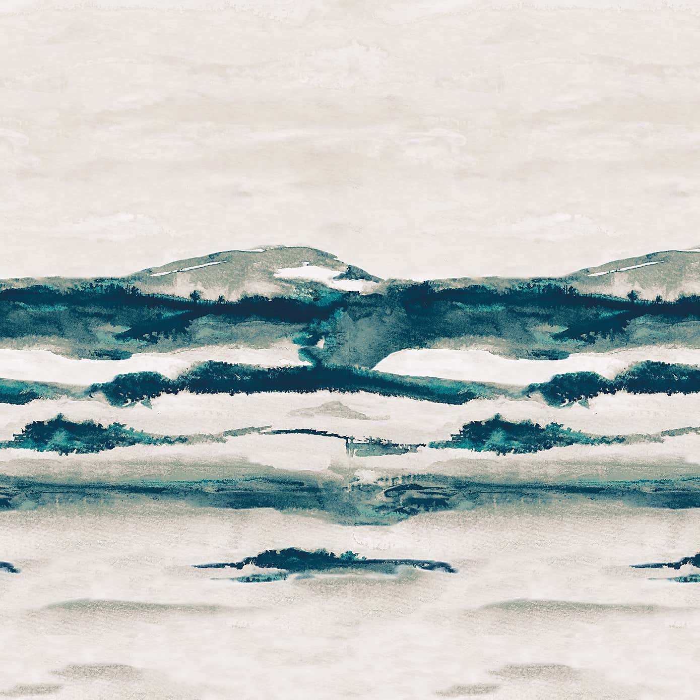 Landscape Blue Mural Wallpaper