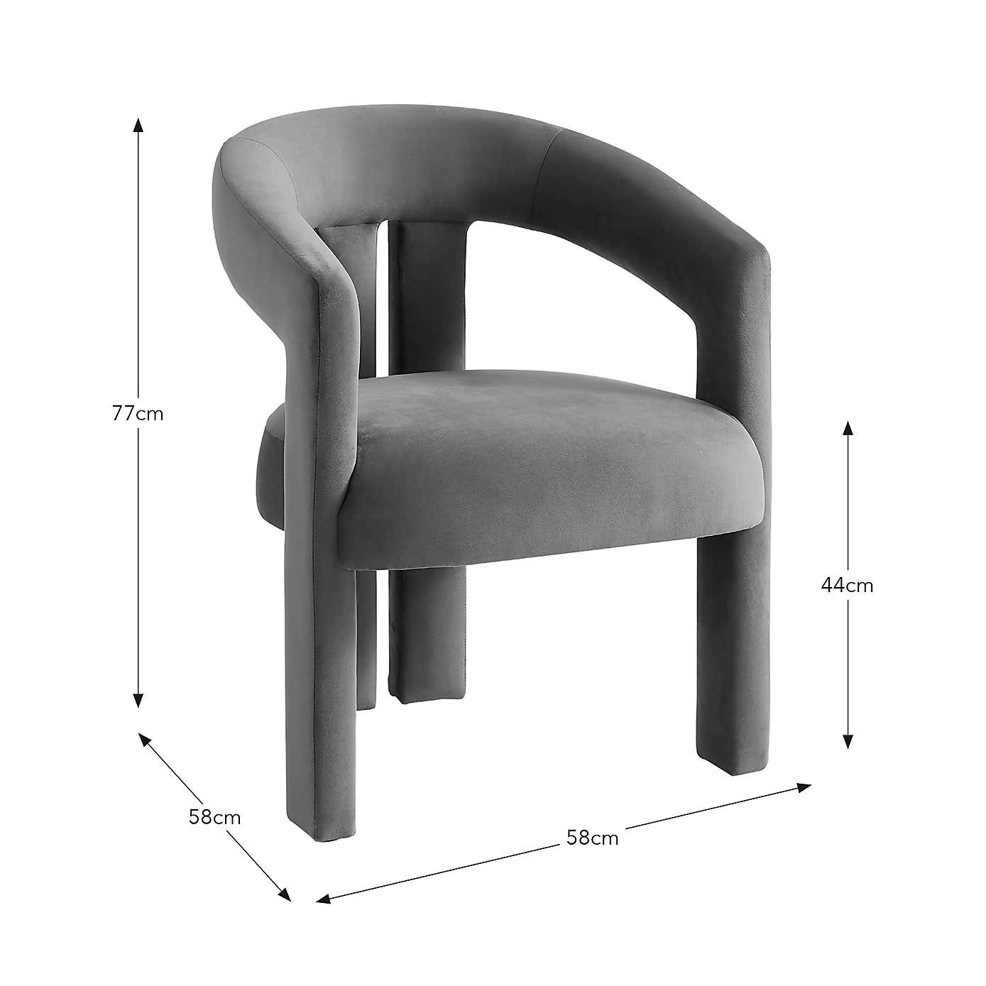 Lucilla Dining Chair, Velvet