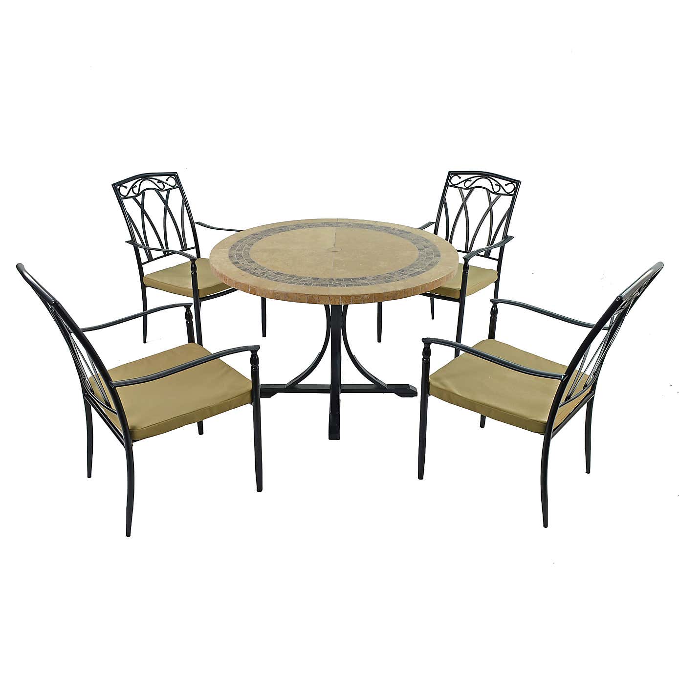 Vermont 4 Seater Dining Set with Ascot Chairs