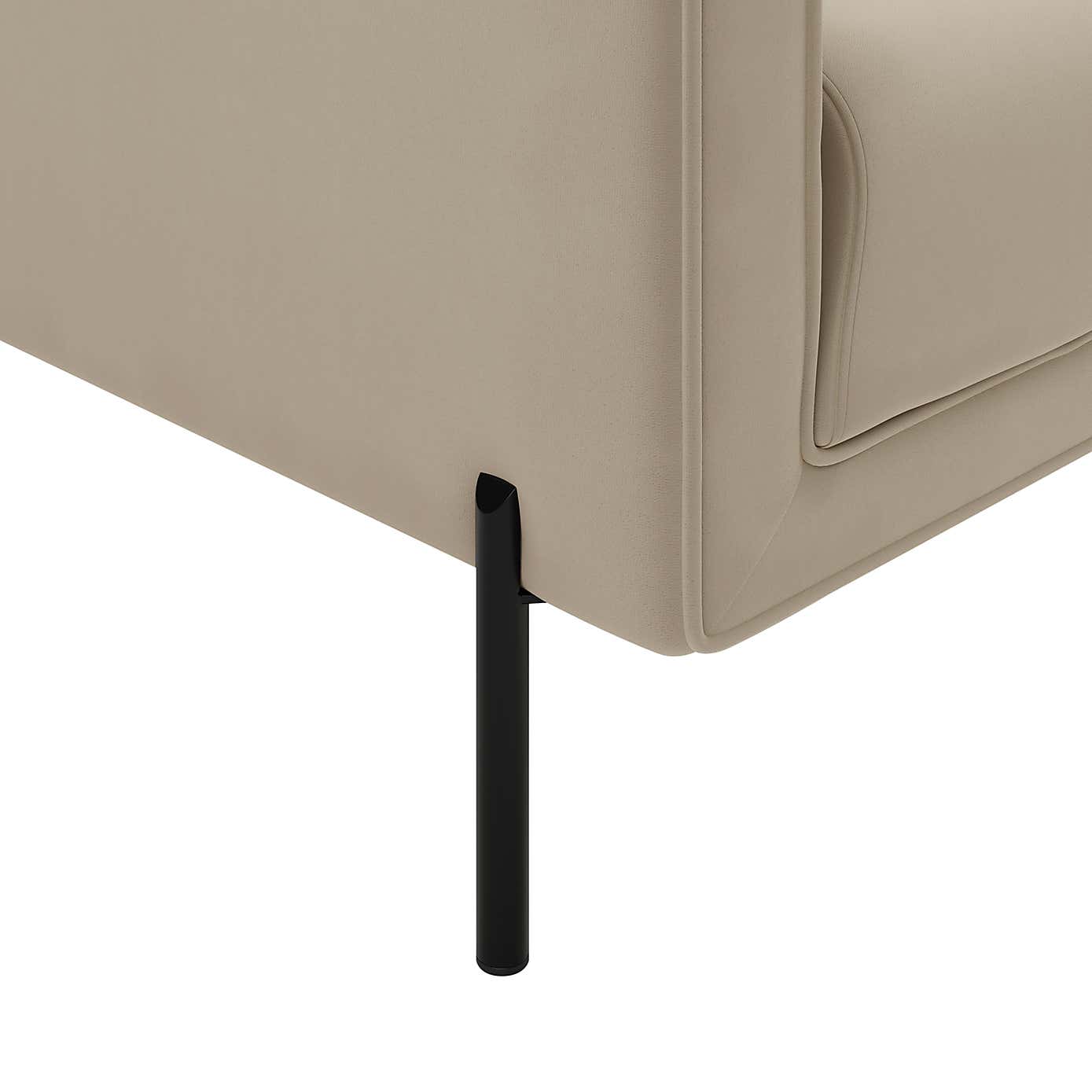 Bellamy Velvet 3 Seater Sofa - Grey