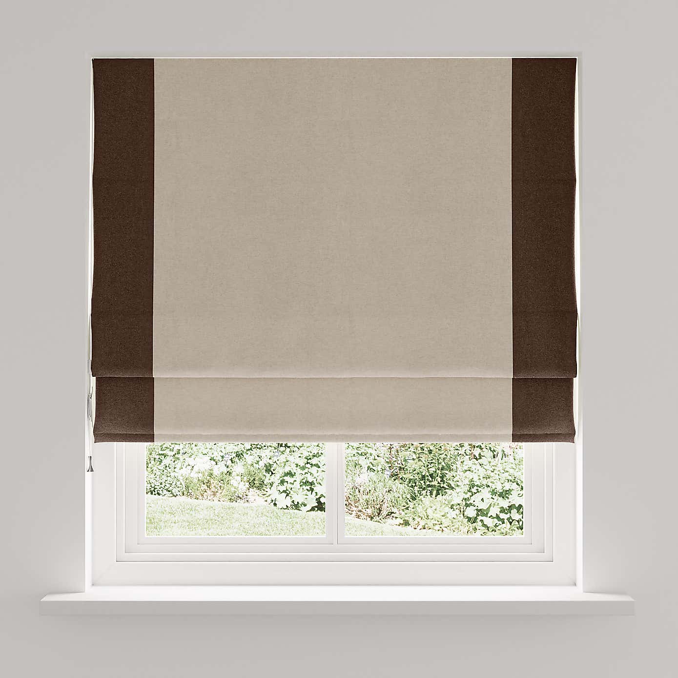 Luna Bordered Blackout Roman Blind