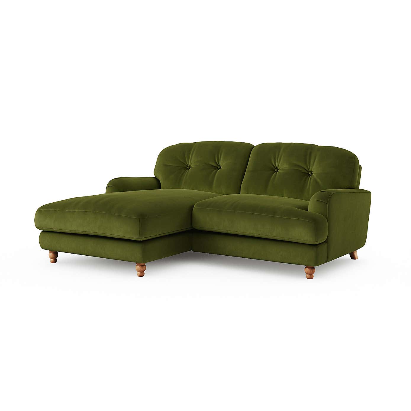 Martha Matte Plush Velvet Corner Chaise Sofa